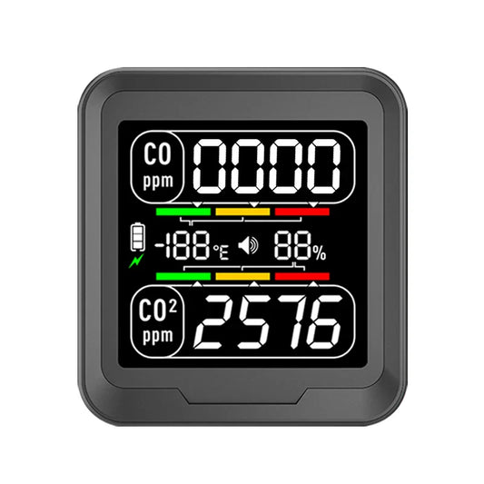 KTX-454291 Indoor CO2 and CO Monitor - Professional Portable Air Quality Detector