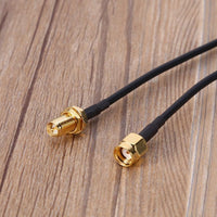 HKM-454291 WiFi Router Antenna Extension Cable - 3M Black PC and Metal Connector