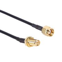 HKM-454291 WiFi Router Antenna Extension Cable - 3M Black PC and Metal Connector