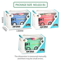 HKM-454355 Inertia Ice Cream Truck Diecast Toy Vehicle Model for Kids Ages 3+ - Random Color Selection