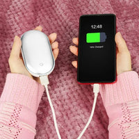 HKM-454355 Rechargeable 5000mAh Dual-Sided Hand Warmer and Power Bank with Adjustable Temperatures