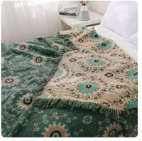 HKM-454419 Cooling Cotton Summer Blanket - Multi-Color Options, Various Sizes