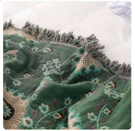 HKM-454419 Cooling Cotton Summer Blanket - Multi-Color Options, Various Sizes