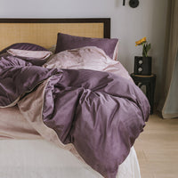 HKM-454419 Winter Milk Fleece Four-Piece Bedding Set - Cozy Heat-Storing Quilt Cover, Sheets, and Pillowcases in Varied Colors