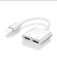 HKM-454483 2-in-1 3.5mm Audio Adapter with Charging Port for Apple Devices