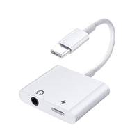 HKM-454483 2-in-1 3.5mm Audio Adapter with Charging Port for Apple Devices