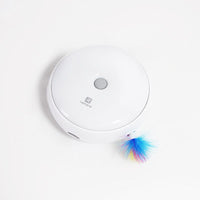 HKM-454547 Interactive Electric Feather Cat Ticker Toy - Talking & Playful Features, 5V, 550g, ABS Material, 18x18x8cm