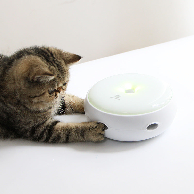 HKM-454547 Interactive Electric Feather Cat Ticker Toy - Talking & Playful Features, 5V, 550g, ABS Material, 18x18x8cm