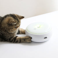 HKM-454547 Interactive Electric Feather Cat Ticker Toy - Talking & Playful Features, 5V, 550g, ABS Material, 18x18x8cm