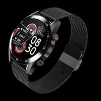 HKM-454611 E12 Smart Watch with Heart Rate, Blood Pressure, and Blood Oxygen Monitoring - 1.3 Inch IPS Screen, Silicone Wristband