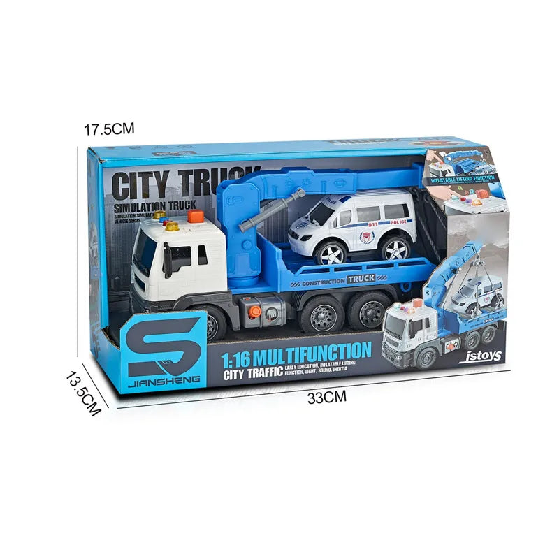 HKM-454739 Friction-Powered Tow Truck with Lights and Music for Kids - EPT Model EPT735779
