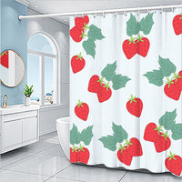 HKM-454803 Cartoon Fruit Pattern Shower Curtain Set in Modern Design, Multiple Sizes Available