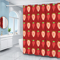 HKM-454803 Cartoon Fruit Pattern Shower Curtain Set in Modern Design, Multiple Sizes Available