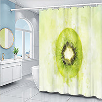 HKM-454803 Cartoon Fruit Pattern Shower Curtain Set in Modern Design, Multiple Sizes Available