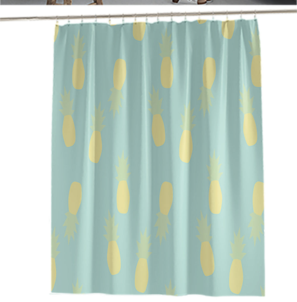 HKM-454803 Cartoon Fruit Pattern Shower Curtain Set in Modern Design, Multiple Sizes Available