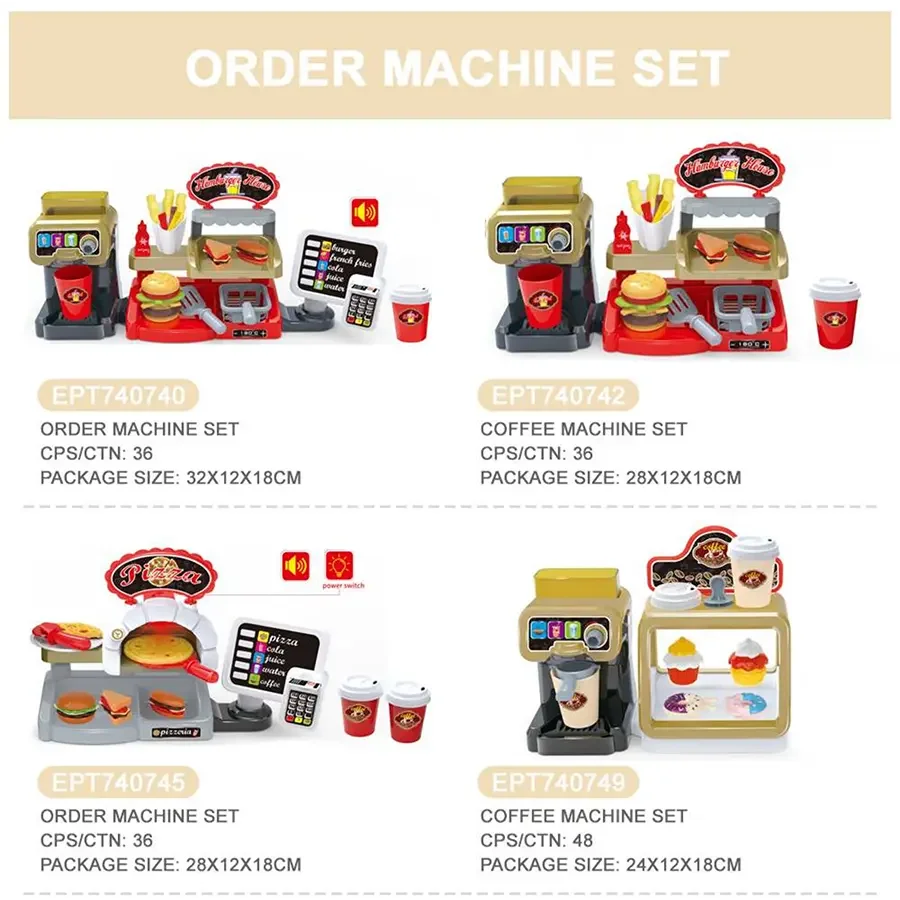 KTX-454931 Electric Candy Donuts Dessert Supermarket Trolley Cart Toy Set for Pretend Play Ages 2-7