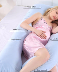 HKM-454931 U-Shaped Cotton Pregnancy Pillow with PP Cotton Inner Core, 70x130cm