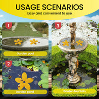 HKM-455123 Yellow Plastic Insect Petal Shape Drinking Water Platform for Bees