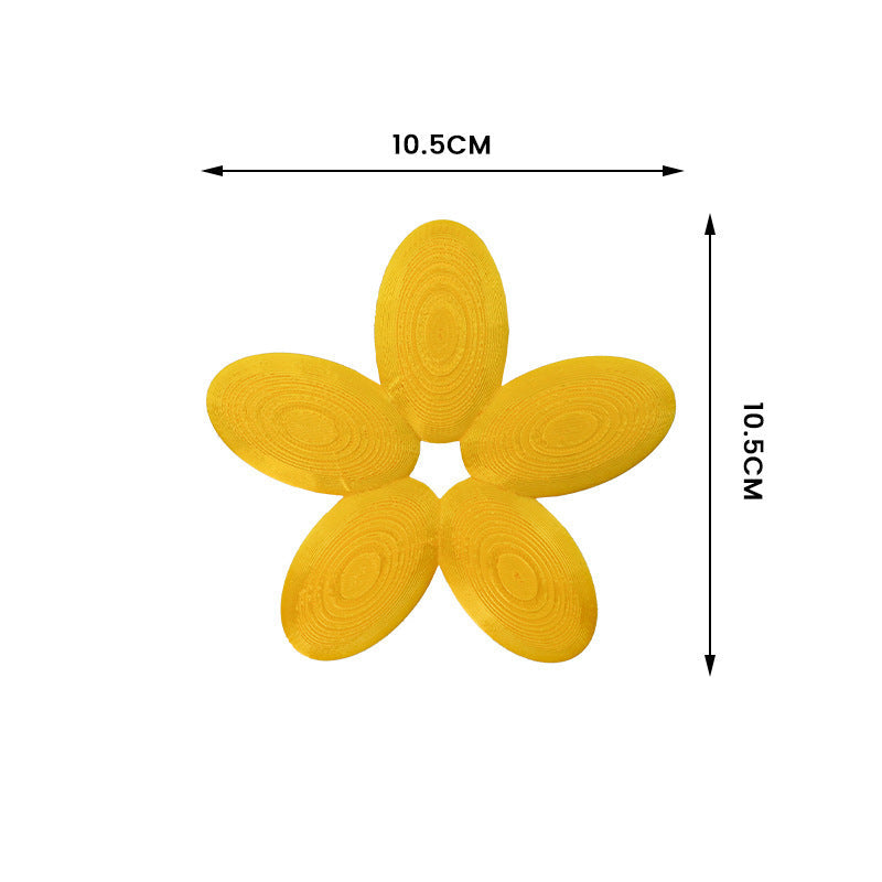 HKM-455123 Yellow Plastic Insect Petal Shape Drinking Water Platform for Bees