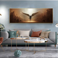 HKM-455251 Angel of Justice Modern Decorative Canvas Art Print, Rectangular Wall Hanging