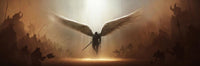 HKM-455251 Angel of Justice Modern Decorative Canvas Art Print, Rectangular Wall Hanging