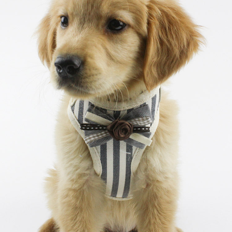 HKM-455443 Breathable Mesh Pet Chest Harness with Adjustable Traction Belt