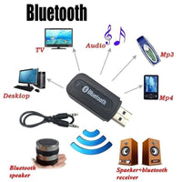 HKM-455443 Wireless Bluetooth Audio Receiver Dongle for Speakers and Cars with 3.5mm AUX and USB Power