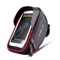 HKM-455507 Touch Screen Bicycle Handlebar Bag with Waterproof Zipper for Mountain Bikes