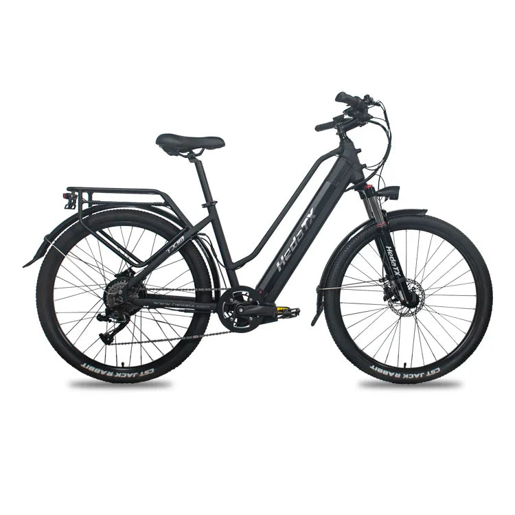 KTX-455571 Long Range 48V 19.2AH Electric City Bike with Hydraulic Disc Brakes and 9-Speed Gears