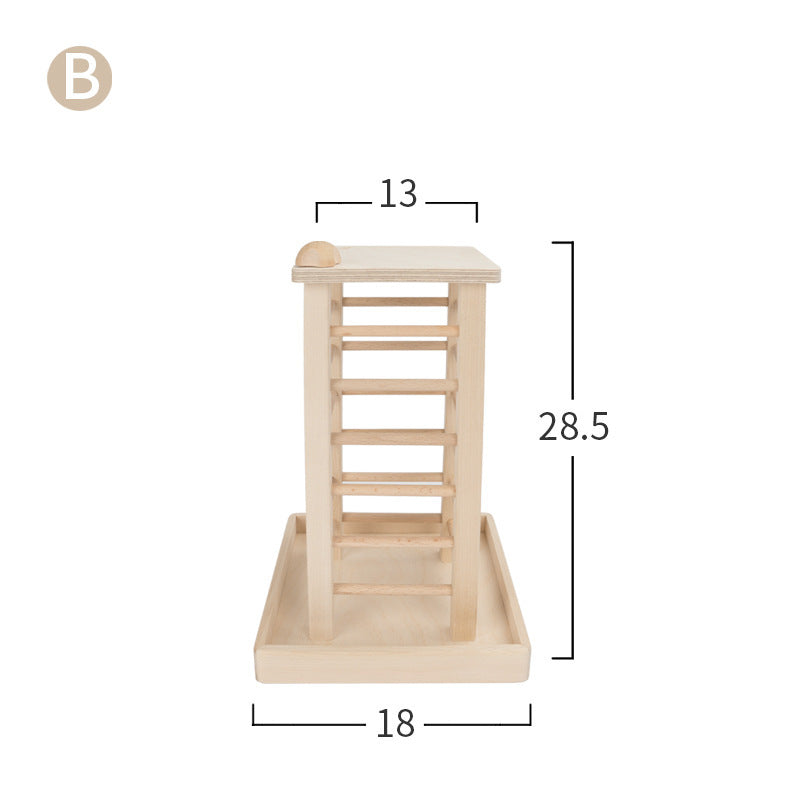 HKM-455763 Multifunctional Wooden Grass Frame for Rabbits - Large Size 36.5x24.5x16.5cm