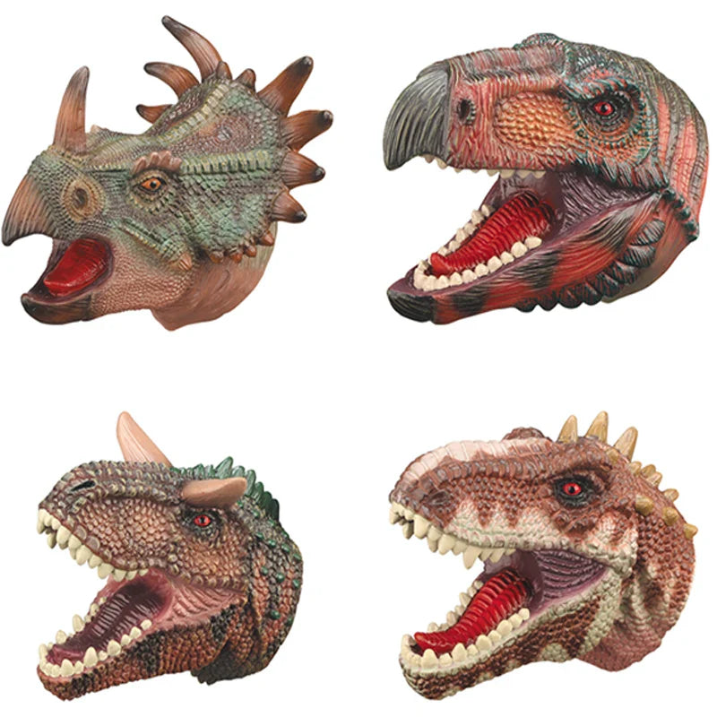 HKM-455827 Dinosaur Hand Puppet Toy for Kids - Soft Rubber Interactive Storytelling Puppet