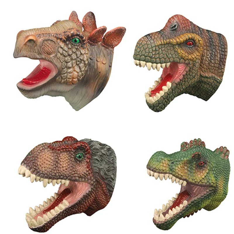 HKM-455827 Dinosaur Hand Puppet Toy for Kids - Soft Rubber Interactive Storytelling Puppet