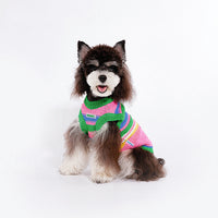 HKM-455827 Stylish Color-Matching Dog Vest for Small and Medium Breeds in Pink and Green