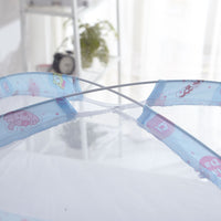 HKM-456083 Children's Foldable Yurt Mosquito Net – Anti-Mosquito Bed Curtain in Pink, Blue, Beige, and Purple (Size 80-120)