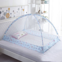 HKM-456083 Children's Foldable Yurt Mosquito Net – Anti-Mosquito Bed Curtain in Pink, Blue, Beige, and Purple (Size 80-120)
