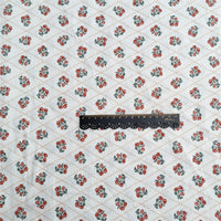 HKM-456083 Diagonal Lattice Small Rose Jujube Red Cotton Twill Fabric, 2.35m Wide, 10m Length, Regular Thickness
