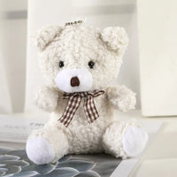 HKM-456083 Kawaii Plush Teddy Bear Keychain - Soft Mini Stuffed Animal Bag Charm for Kids and Adults