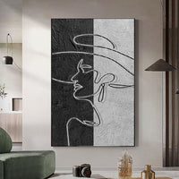 HKM-456339 Handmade Oil Painting Lady Portrait on Canvas - Unframed Wall Art for Home Decoration