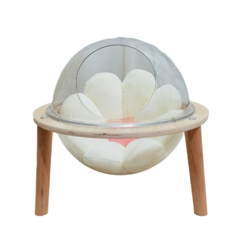 HKM-456531 Transparent Space Capsule Cat Nest with 30cm Inner Diameter