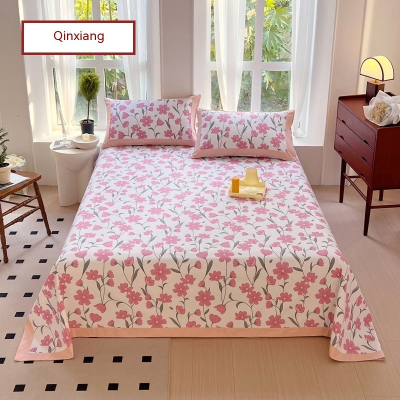 HKM-456723 Floral Cotton Quilt Cover Set - Sizes for Beds 0.9m to 2.2m, Modern Design