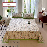 HKM-456723 Floral Cotton Quilt Cover Set - Sizes for Beds 0.9m to 2.2m, Modern Design