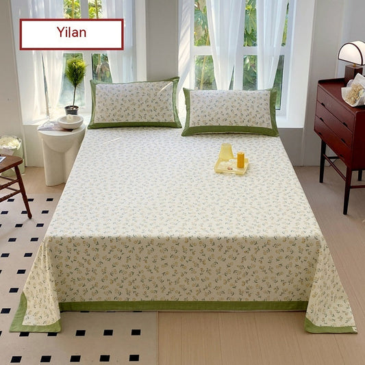 HKM-456723 Floral Cotton Quilt Cover Set - Sizes for Beds 0.9m to 2.2m, Modern Design