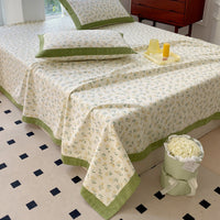 HKM-456723 Floral Cotton Quilt Cover Set - Sizes for Beds 0.9m to 2.2m, Modern Design