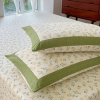 HKM-456723 Floral Cotton Quilt Cover Set - Sizes for Beds 0.9m to 2.2m, Modern Design
