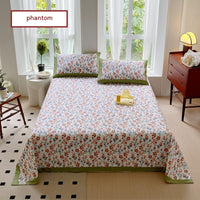 HKM-456723 Floral Cotton Quilt Cover Set - Sizes for Beds 0.9m to 2.2m, Modern Design