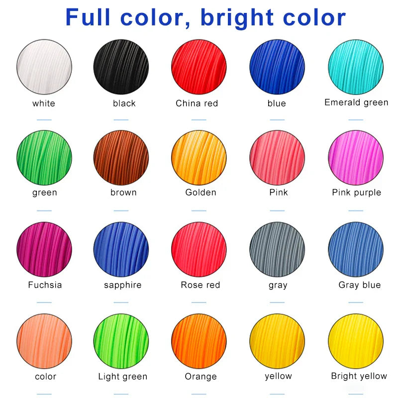 HKM-456979 26 Color Set of 1.75mm PCL Filament for 3D Printing and Art Projects