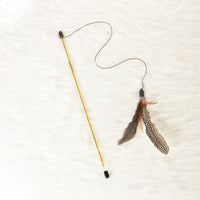 HKM-457043 Interactive Feather Cat Teaser Wand - Engaging Toy for Cats, Safe Design, 44CM Rod Length