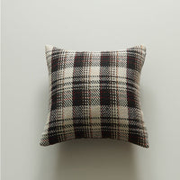 HKM-457235 Plaid Wool Pillowcase for Festive Home Decor in Red, Green, and Black - Available in Multiple Sizes