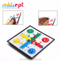 HKM-457363 25x25cm Plastic Folding Chess and Ludo Board Game for Kids