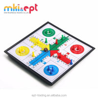 HKM-457363 25x25cm Plastic Folding Chess and Ludo Board Game for Kids